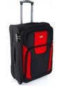 Rogal Červeno-čierna sada 3 objemných textilných kufrov "Golem" - veľ. M, L, XL