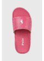 Detské šľapky Polo Ralph Lauren ružová farba