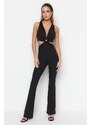 Trendyol Black Knitted Overalls With Window/Cut Out Detailed