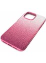 Puzdro na mobil Swarovski 5650834 HIGH 14 PRO MAX ružová farba