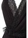Trendyol Black Lace and Back Detailed Rope Strap Knitted Jumpsuit