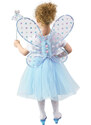 RAPPA Detský kostým tutu sukne víla Modrenka so svietiacimi krídlami e-obal