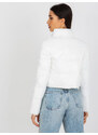 Basic Krátka dámska ecru biela bunda s vreckami
