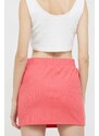 Sukňa Tommy Jeans ružová farba, mini, rovný strih