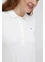 Polo tričko Tommy Hilfiger dámsky,biela farba,WW0WW37820