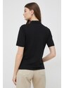 Polo tričko Tommy Hilfiger dámsky,čierna farba,WW0WW37820