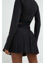 Sukňa Dkny čierna farba, mini, áčkový strih, DP2S4862