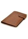 Malá hnedá pánska kožená peňaženka so zapínaním El Forrest