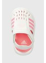 Detské sandále adidas WATER SANDAL I biela farba