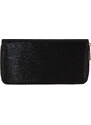 David Moda Shiny black dámska peňaženka na zips 11614-2