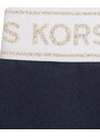 Dievčenská bavlnená sukňa Michael Kors tmavomodrá farba, mini, rovný strih