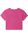 Detské bavlnené tričko Michael Kors fialová farba