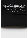 Šiltovka Karl Lagerfeld čierna farba, s nášivkou