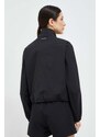 Vetrovka Calvin Klein Performance CK Athletic čierna farba, prechodná, oversize