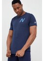 Bežecké tričko New Balance Impact tmavomodrá farba, s potlačou