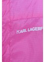 Detská bunda Karl Lagerfeld ružová farba
