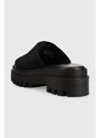 Šľapky Calvin Klein Jeans TOOTHY COMBAT SANDAL WEBBING dámske, čierna farba, na platforme, YW0YW00949
