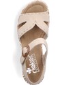 Dámske sandále RIEKER 67173-60 béžová S4