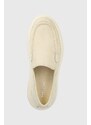 Kožené mokasíny Vagabond Shoemakers STACY dámske, béžová farba, na platforme, 5522.150.02