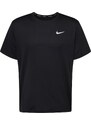 NIKE Funkčné tričko 'Miler' čierna / biela