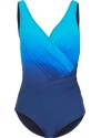 bonprix Jednodielne sťahovacie plavky so stredným tvarujúcim efektom, farba modrá