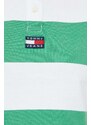 Bavlnený top Tommy Jeans zelená farba