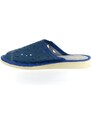 Dámske luxusné modré kožené papuče LANNA