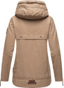 Dámska jarná-jesenná bunda s kapucňou Wekoo Marikoo - TAUPE