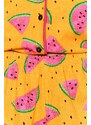 Trendyol Collection Svetlooranžová 100 % bavlna so vzorom vodného melónu Súprava pletených pyžám so šortkami