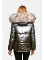 Dámska teplá zimná bunda s kožušinkou Tikunaa Premium Navahoo - ANTRACITE