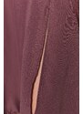 Trendyol Plum Midi Woven Skirt with a Slit Detailed