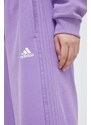 Tepláky adidas fialová farba, jednofarebné