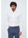 Bavlnená košeľa Tommy Hilfiger pánska,biela farba,slim,s golierom button-down,MW0MW30675