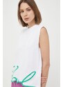 Bavlnené tričko Karl Lagerfeld biela farba