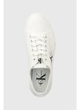 Tenisky Calvin Klein Jeans FLATFORM+ CUPSOLE LOW TXT dámske, biela farba, YW0YW01033,