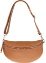 Camel kožená talianska crossbody kabelka Reni Grande Camel s prídavným pruhom NovaKabelka.sk
