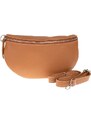 Camel kožená talianska crossbody kabelka Reni Grande Camel s prídavným pruhom NovaKabelka.sk