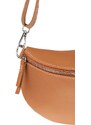 Camel kožená talianska crossbody kabelka Reni Grande Camel s prídavným pruhom NovaKabelka.sk