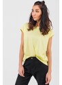 Noisy May dámské tričko Mathilde volný střih žluté