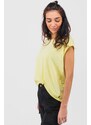 Noisy May dámské tričko Mathilde volný střih žluté