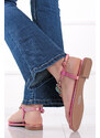 Ideal Fuchsiové nízke sandále s kamienkami Jade