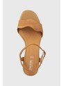 Semišové sandále Geox D NEW ERAKLIA 50 béžová farba, D35RNE 00021 C5006