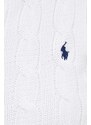 Bavlnený kardigán Polo Ralph Lauren biela farba, tenký, 211906814
