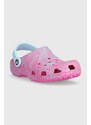Detské šľapky Crocs ružová farba