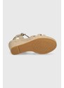 Sandále Tommy Hilfiger ESSENTIAL BASIC WEDGE SANDAL dámske, béžová farba, na kline, FW0FW07220