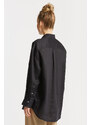 KOŠEĽA GANT OS LINEN SHIRT EBONY BLACK