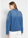 bonprix Džínsová bunda, oversize, s rukávmi na vyhrnutie, farba modrá