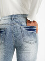 bonprix Skinny džínsy potlačená, farba modrá