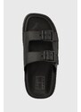 Šľapky Tommy Jeans SANDAL pánske, čierna farba, EM0EM01148