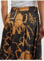 Orsay Brown-Black Women's Floral Satin Skirt - Women